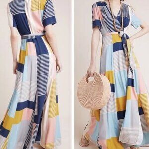 Anthropologie Positano Maxi Wrap Dress Large